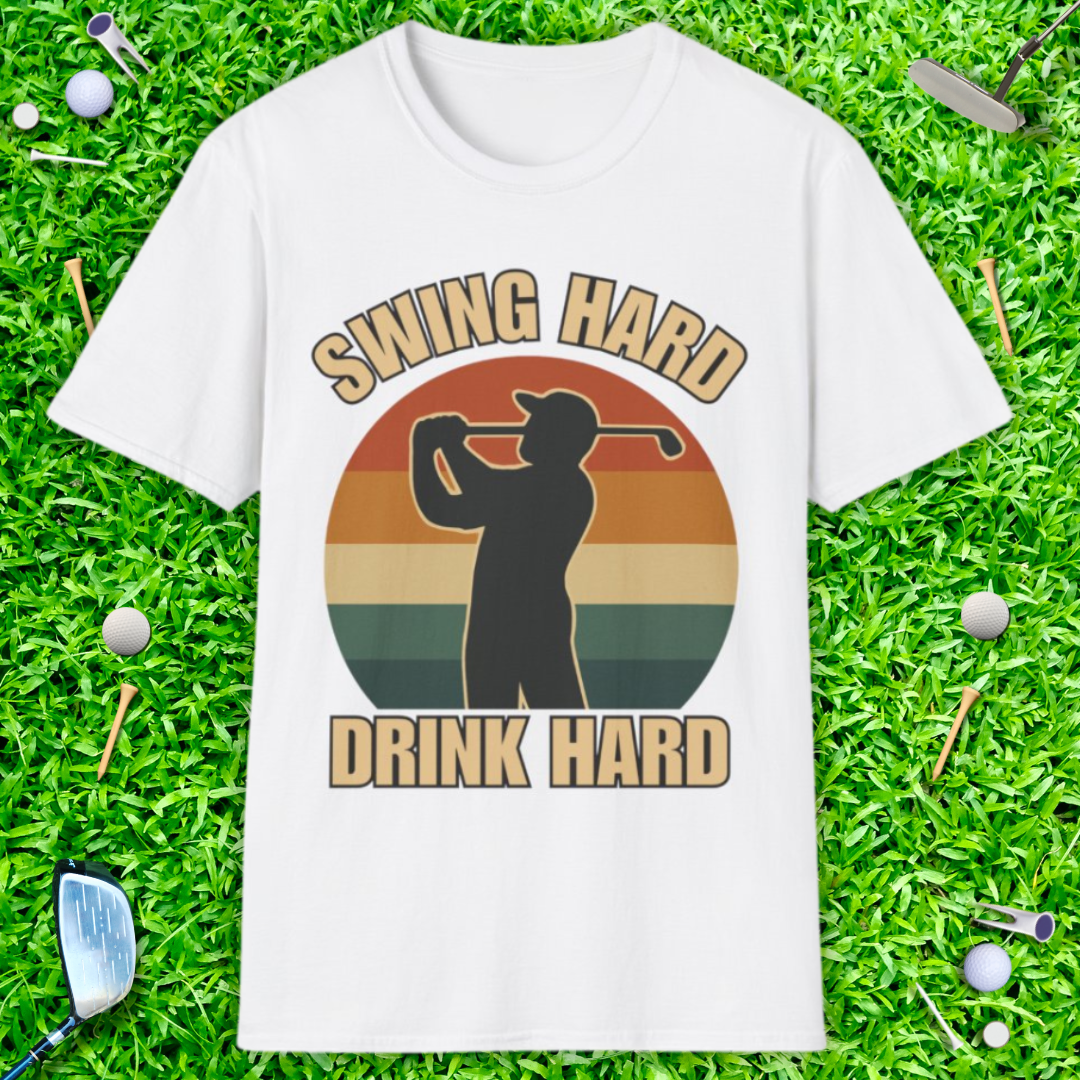 Swing Hard Drink Hard - Retro T-Shirt