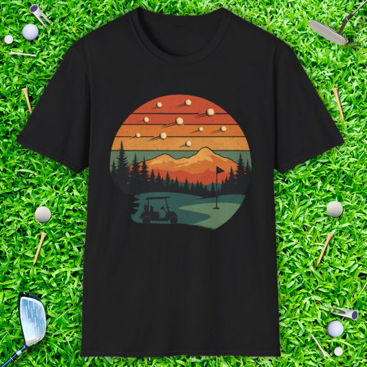 Shooting Golf Balls Retro T-Shirt
