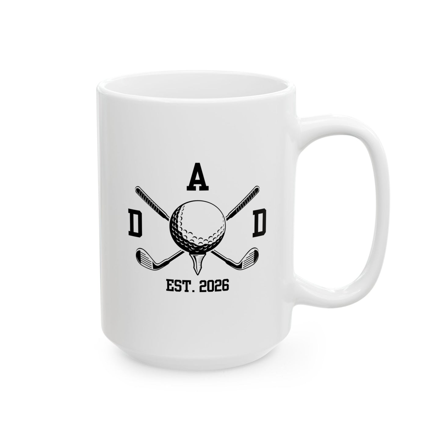 Dad Ceramic Mug — Golf Dad Coffee Cup (15oz)