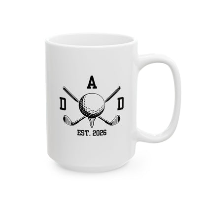 Dad Ceramic Mug — Golf Dad Coffee Cup (15oz)