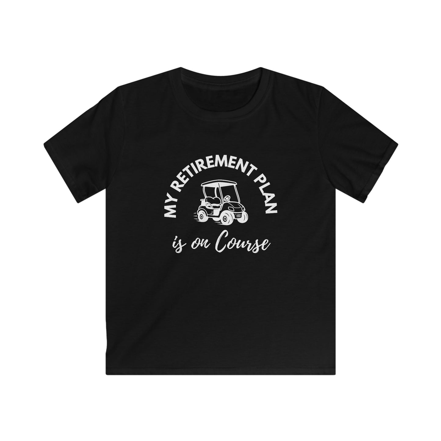 My Retirement Plan Is on Course — Golf Cart Shirt — Kids Tee