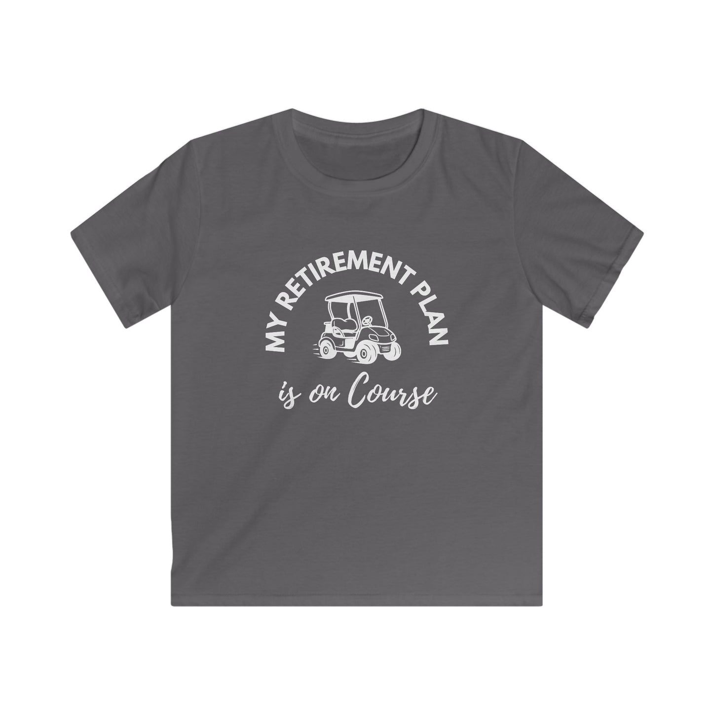 My Retirement Plan Is on Course — Golf Cart Shirt — Kids Tee