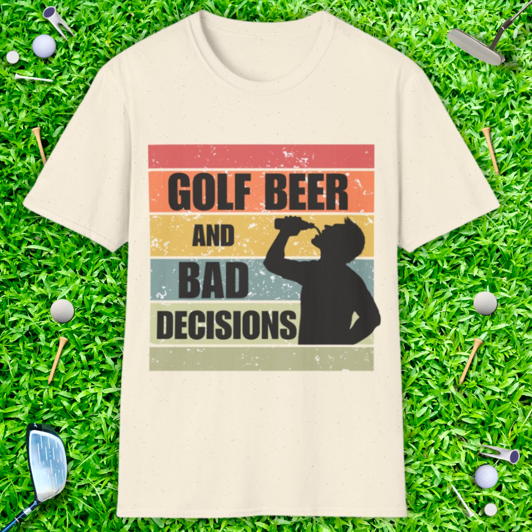 Golf Beer And Bad Decisions Retro T-Shirt