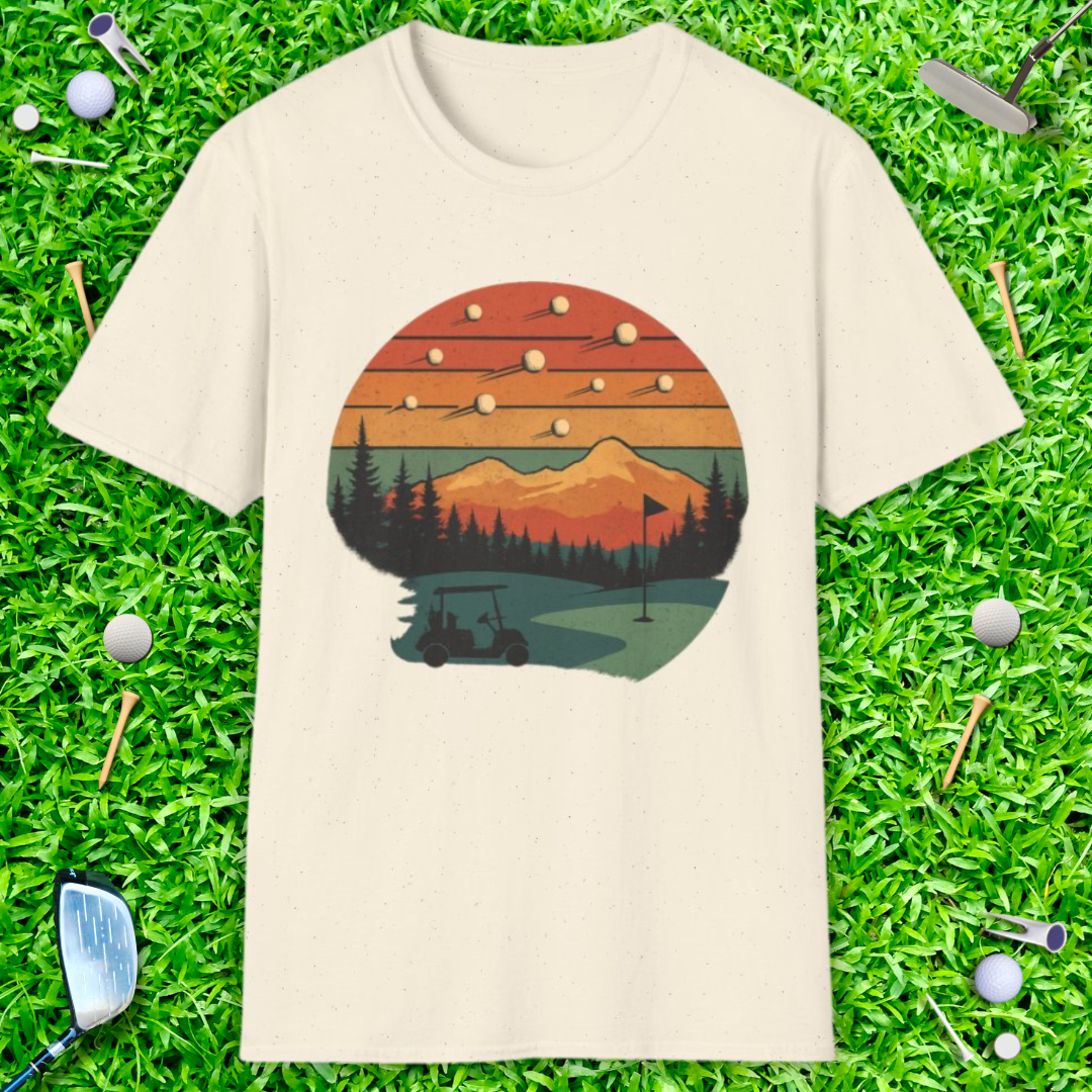 Shooting Golf Balls Retro T-Shirt