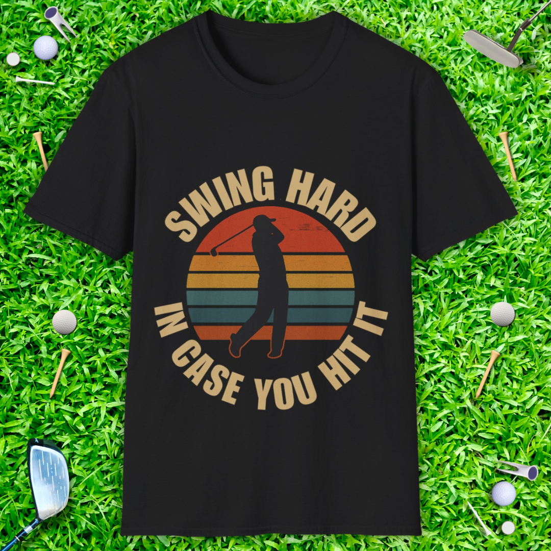 Swing Hard In Case You Hit It Retro T-Shirt